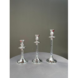 3'Lü Gümüş Pleksi Mumluk